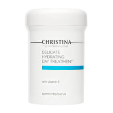 Деликатный увлажняющий дневной крем с витамином Е для нормальной и сухой кожи лица Christina